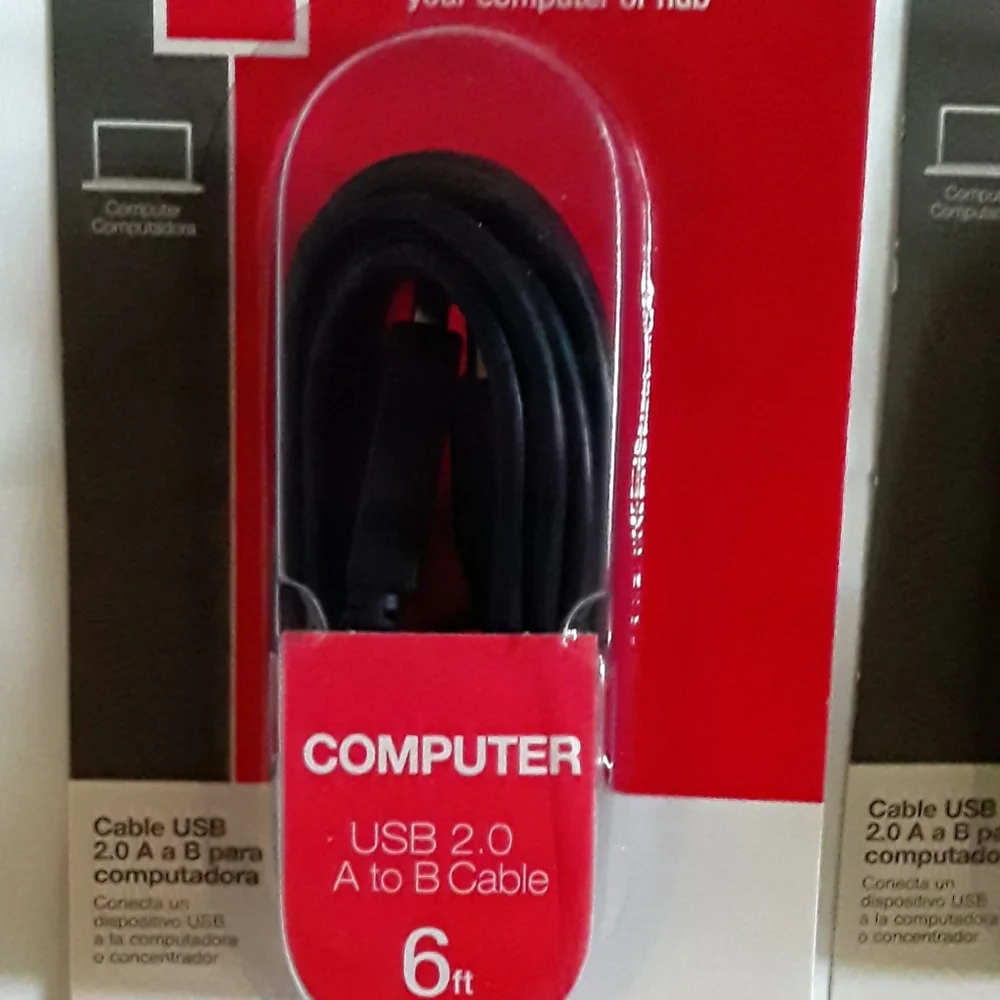 6 Foot Cable USB 2.0 A to B Cable